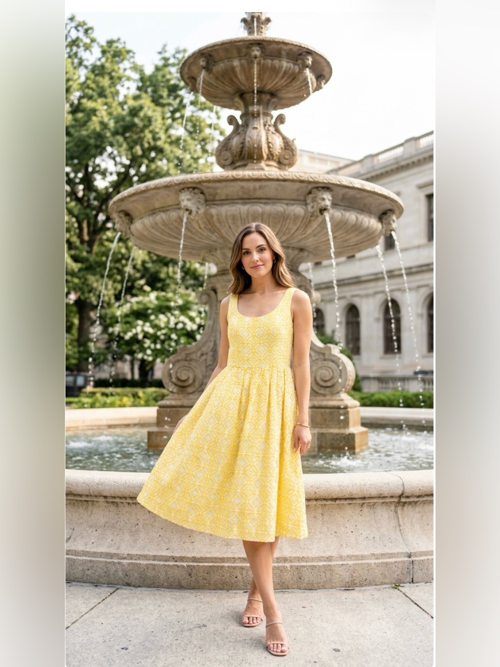Donna Morgan Fit and Flare Garden Party Dress